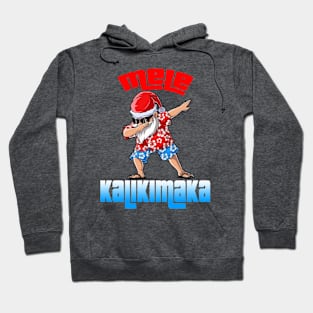 Mele Kalikimaka Christmas Santa Shaka Hawaii Hoodie